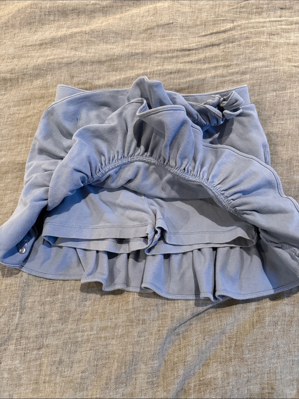 Polo by Ralph Lauren Light Blue Ruffle Wrap Mini Skirt - Picture 3 of 5